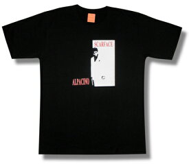 【土日も発送】 スカーフェイス アル・パチーノ Scarface Al Pacino 映画Tシャツ 黒 メンズ brw ロックTシャツ バンドTシャツ ブラック
