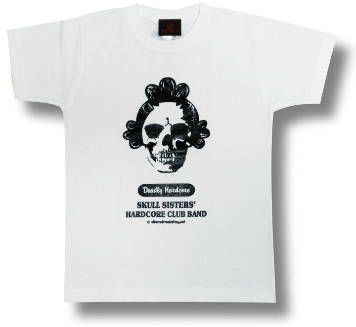 楽天市場 最短当日 基本翌日出荷 スカル姉さんのハードコア クラブ バンド ドクロ 半袖 Tシャツ メンズ レディース スカル ホワイト 白 パロディ おもしろ ロックt バンドt プレゼント 1116 ロックtシャツ バンドtシャツ ロック 映画tのオルタナティヴ