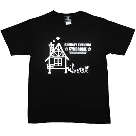 【土日も発送】 スカル・ファミリー サンデーシンドローム ドクロ スカル Tシャツ ロックT バンドT 半袖 黒 ブラック パロディ おもしろ かわいい ロック カッコかわいい プレゼント メンズ レディース 綿100％ コットン alt-s