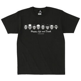 【土日も発送】 スカル・ファミリー ドクロ スカル Tシャツ ロックT バンドT 半袖 黒 ブラック パロディ おもしろ かわいい ロック カッコかわいい プレゼント メンズ レディース 綿100％ コットン alt-s
