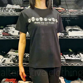 【土日も発送】 スカル・ファミリー ドクロ スカル Tシャツ ロックT バンドT 半袖 黒 ブラック パロディ おもしろ かわいい ロック カッコかわいい プレゼント メンズ レディース 綿100％ コットン alt-s