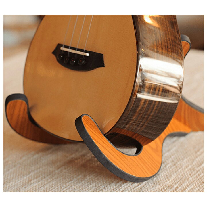 木製 ウクレレ スタンド ミニギター バイオリン 組立 木目調 小型弦楽器