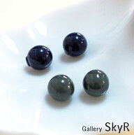 ピアスキャッチ 8mm ネイビー オリーブグリーン 金属アレルギー対応 ブルー グリーン