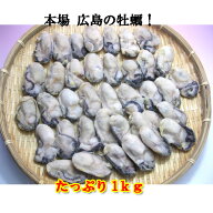 広島産 冷凍 かき Lから2Lサイズ　1Kg(剥き身）送料無料（北海道・東北地方・沖縄県を除く）