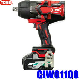 CIW61100 TONE トネ コードレスインパクトレンチ 差込角19.0mm 大容量バッテリー2個付属