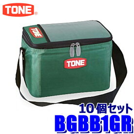 BGBB1GR TONE トネ ボルトバッグ グリーン 10個セット 使用荷重：30kg以下 A5サイズ透明ポケット付き