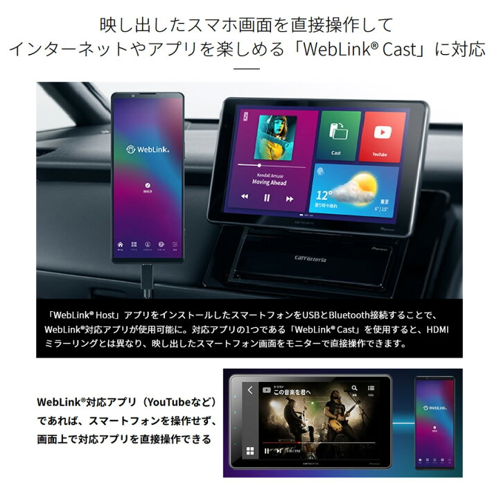Pioneer carrozzeria DMH-SF500 9V型 カーナビ（DMH-SF500 