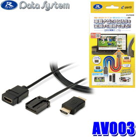 AV003 DataSystem データシステム HDMI変換ケーブル 車載ナビ用HDMIタイプE端子(オス)→HDMIタイプA端子(メス) ケーブル長1.5m HDMI2.0 4K対応