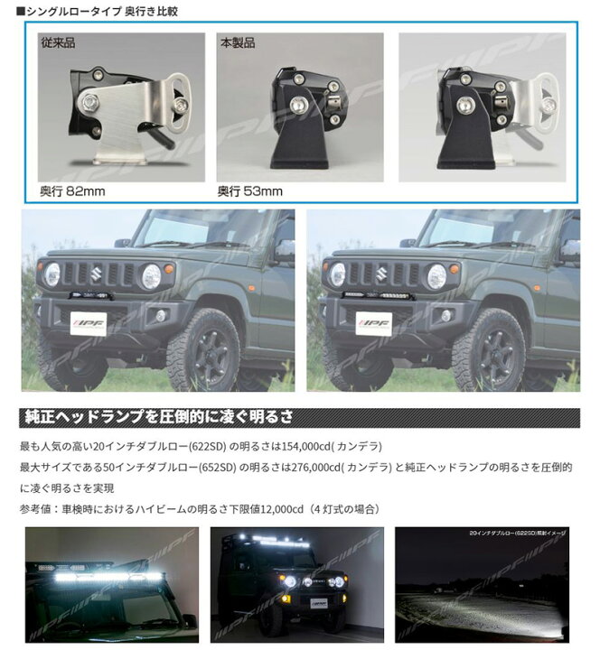 楽天市場】611SS IPF アイピーエフ LEDライトバー 600Sシリーズ 10 