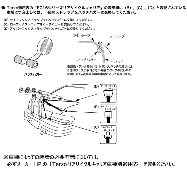 楽天市場】TP3035 TERZO テルッツオ テルッツォ ハッチハガー リア 