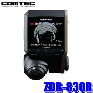 �y4/10����z�ő�3,000�~OFF�N�[�|���z�z�IZDR-830R COMTEC �R���e�b�N �h���C�u���R�[�_�[ 360°�J�������f�� 340����f/2.4�C���`�t��/HDR/GPS/�i�C�g�r�W���� 12/24V���p ���{��
