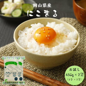 令和5年産 ポイント消化 送料無料 お試し お米 食品 安い 1kg以下 岡山県産にこまる 900g【450g(3合)×2袋】メール便