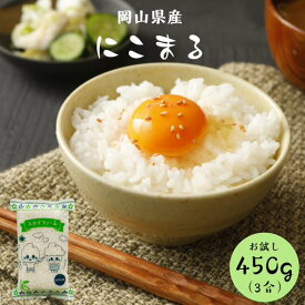 令和5年産 ポイント消化 送料無料 お試し お米 食品 安い 1kg以下 岡山県産にこまる 450g(3合)1袋 メール便