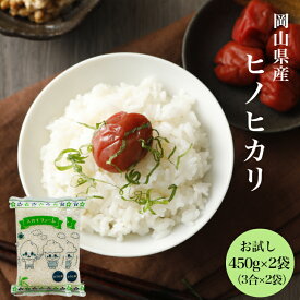 令和5年産 ポイント消化 送料無料 お試し お米 食品 安い 1kg以下 岡山県産ヒノヒカリ 900g【450g(3合)×2袋】メール便