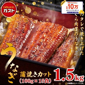 【クーポンご利用で20%OFF！10,990円⇒8,792円！期間限定SALE】冷凍食品 和風惣菜 うなぎ /ガスト うなぎ蒲焼きカット 100g×15食/うなぎ ウナギ 鰻 蒲焼 蒲焼き かば焼き 送料無料 うな重 うな丼 ひつまぶし 土用の丑の日 パック 真空パック