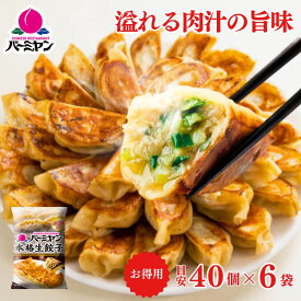 【すかいらーく期間限定SALE！クーポンご利用で500円OFF⇒5,180円★18日23:59まで！】冷凍食品 惣菜 餃子/バーミヤン 本格生餃子 40個入り(目安)×6袋/ギョーザ ぎょうざ 冷凍餃子 中華惣菜 お惣菜 おかず 弁当 フライパン調理 一人暮らし 簡単調理 グルメ ギフト 外食