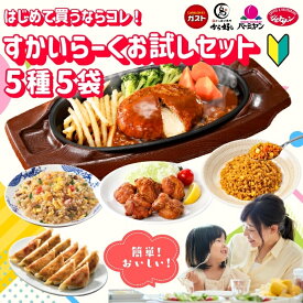 【お買い物マラソン限定SALE！クーポン利用で10％OFF！3,680円⇒3,312円！】冷凍食品 惣菜 餃子 ハンバーグ/ガスト×から好し×バーミヤン×ジョナサン　すかいらーくお試しセット5種5袋 / 炒飯 から揚げ ピラフ 中華惣菜 洋風惣菜 お惣菜 おかず