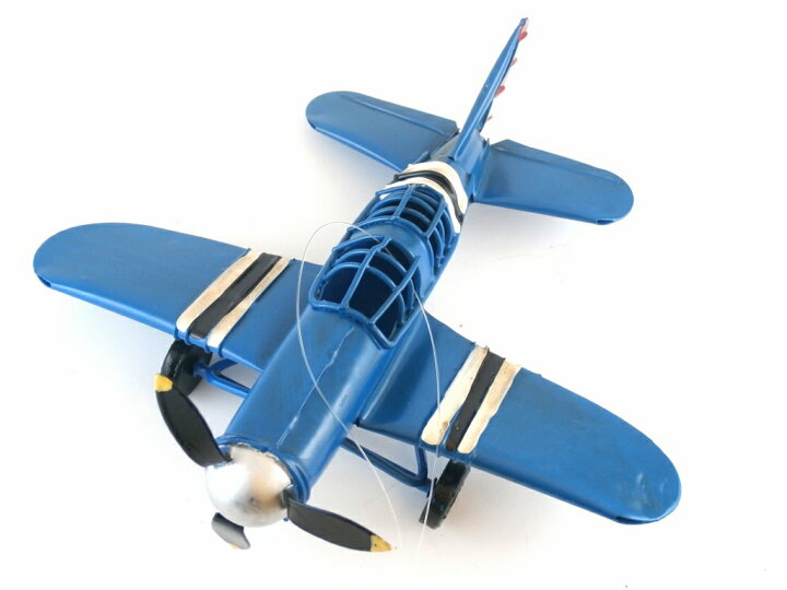最高の Guool 飛行機の装飾ハンギングオーナメントミニメタル飛行機の装飾モデル航空機複葉機ペンダント部屋 写真の小道具 クリスマスツリー デスクトップの装飾 青い Ensema Fr