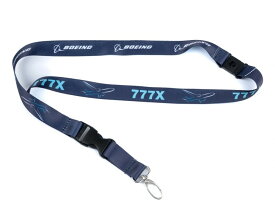 【Boeing 777X Air Brush Lanyard】 ボーイング ネックストラップ おしゃれ 飛行機 ひこうき 航空 航空機 エアプレーン 戦闘機 ランヤード ストラップ