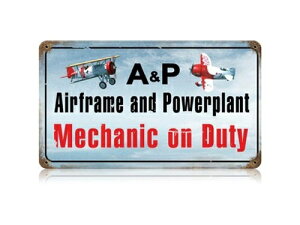 �yMechanic on Duty Vintage Sign�z ��s�@ ���B���e�[�W �e�B���T�C�� �Ŕ�