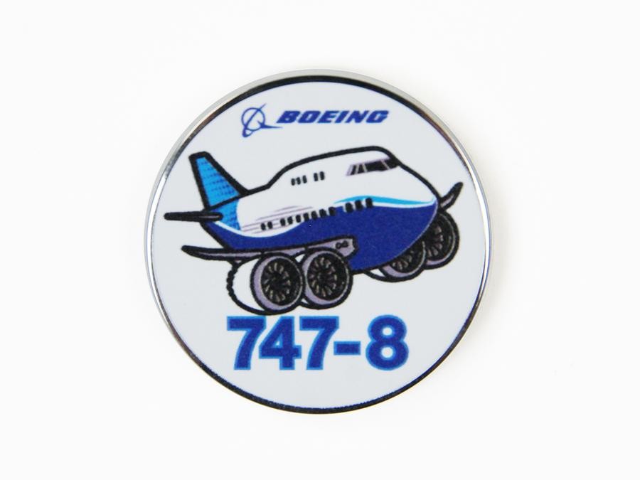 誕生日プレゼント USA 送料無料/新品 ボーイング オリジナル商品 飛行機 ピンバッチ アクセサリー ブローチ ネクタイピン Pudgy タイタック ７４７ 747-8 ピン Pin Boeing