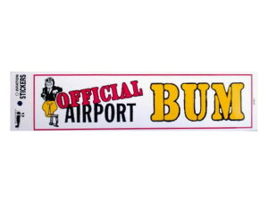 �w Official Airport Bum�x�o���p�[�X�e�b�J�[
