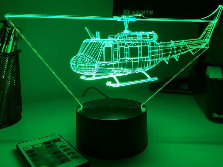 楽天市場】【UH1 Huey 3D Aircraft Lamp】 カラーチェンジ 