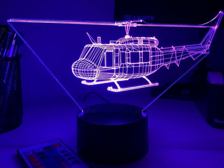 楽天市場】【UH1 Huey 3D Aircraft Lamp】 カラーチェンジ 