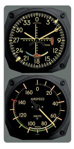 yTrintec Vintage VOR/Airspeed Clock & Thermometer Setz gebN qv |v & xvi؎\j 9064V/9061V