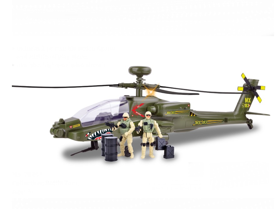 ヘリコプター 飛行機 戦闘機 おもちゃ ダイキャスト ギミック AH-64 アパッチ 音が鳴る AH-64D アパッチ・ロングボウ サウンド＆ライト ビックトイ