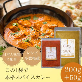 カレー スパイス ミックス カレー粉 本格スパイスカレー 【レビュー投稿でプレゼント】 200g （約50皿分） スパイス セット そらの彩り 初心者に この1袋でOK レシピ多数掲載 3～4人家族×約13回分 無添加 (チリパウダーセット)