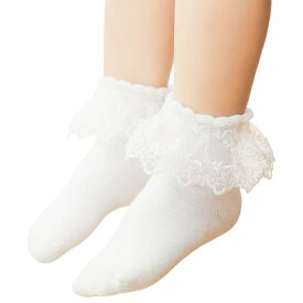 [Angel's Closet] 赤ちゃん 靴下 華やか レース 柔らか コットン 綿 ソックス 女の子 ベビーサイズ 結婚式 フォーマル 白 お出かけ 新生児 可愛い 出産祝い プレゼント 1歳 2歳 3歳 ベビーソックス