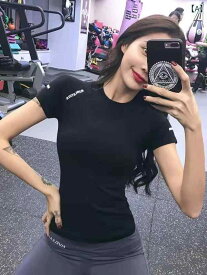 春 夏 フィット ネス 服 通気 性 半袖 ヨガ 服 レディース 上着 高 弾力 ランニング 速 乾 衣 スポーツ レオタード t シャツ