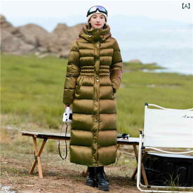 雅 95 白 鴨 絨毛の 明るい 面は超 厚で 身を 修めて 膝を 足首の 冬の 2023の 新型の超長 ダウン ジャケットの 女性に 着きます。