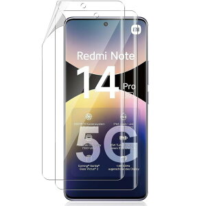 Gosento For Redmi Note 14 Pro 5G �t�B���� �V���I�~Note 14 Pro 5G �S�ʕی�t�B���� ��K���X �����ߗ� �ϏՌ� �h�w�� ���� TPU�ی�t�B���� �C�A�[���S�ʕی�y2������z