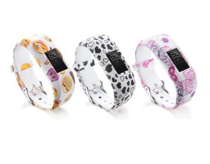 TenCloud for Garmin vivofit 3/vivofit JR. Tracker Replacement Soft Silicone Colorful Floral Pattern Bands [Fit Wrist 6.1in~8.7i
