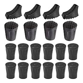 ゴム製トレッキングポールキャップ トレッキングポールキャップ ウォーキングポール用交換用保護キャップ 滑り止め 耐摩耗性 ハイキング 登山 スキーの交換用 3種類 汎用性 合計20個