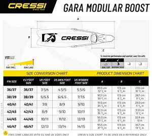CRESSI �_�C�r���O �t�B�� �t���t�b�g [ GARA MODULAR BOOST ] PP�������O�u���[�h ���y�� 29���X�΂��� �y���K�i�z