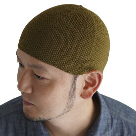 [ナコタ] プレミアムコットン シームレス イスラムワッチ イスラム帽 帽子 ビーニー ショート ニット帽 メンズ 大きいサイズ 透けない 深め 綿100% 日本製 春 夏 秋 冬