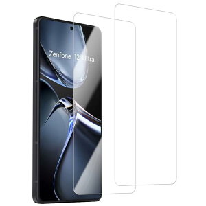 KPNS For ASUS Zenfone 12 Ultra �K���X�t�B���� �t���ی�t�B���� ���Y���Ɏq�f�ސ� 9H �\�ʍd�x �����K���X �Ϗ��� ��ʕی�t�B���� 2���Z�b�g
