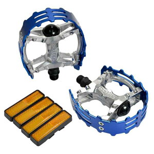 Wellgo Old school BMX MTB XC-II Bear Trap 9/16 Bicycle Pedals, Blue, WE2966