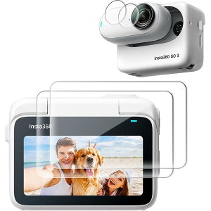 For Insta360 Go3 �p�ی�t�B�����y4������z�t���ی�t�B���� �ȖʑΉ������ߗ� �C�A�[�� �L�Y�h�~ ��U�h�~ �ϏՌ� For Insta360 Go3 �p �ی�t�B����RuiMi
