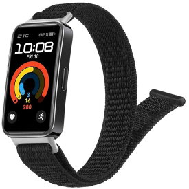 [Wanme] 交換用ストラップ Huawei Band 10/9/8 対応 バンド 金属コネクタ ナイロン スポーツ ストラップ調整可能