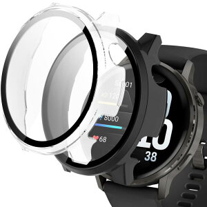 GYOKUYU�u2�F�Z�b�g�v�R���p�`�u�� Garmin�i�K�[�~���j Venu 4 41/45mm ��̌^�P�[�X�ی�J�o�[ +�K���X�t�B���� �h�o �K���X�f�� PC�f�� ���^ �y�� ��U�h�~ Garmin Venu 4 �ی�P�[�X�i�u���b�N�{�N��