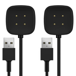 TUSITA 1.8M �[�d�P�[�u�� �Ή� �t�B�b�g�r�b�g Fitbit Sense, Sense 2 / Versa 3, Versa 4 �[�d��(NOT for Versa 1 / Versa 2 / Versa Lite) - USB ���C�[�d �`