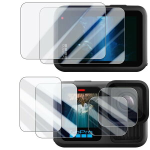 Wigsii�y6���z�Ή� GoPro Hero 13 Black �p �t���ی�t�B���� �u���C����ʗp2�� + �T�u��ʗp2��+LED�ی�t�B����2���v���{AGC���Ɏq�f�ސ��A�d�x9H�A2.5D���H�A�ɔ��A�����ߗ��A�w��h�~�A��������