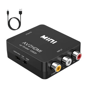 RCA to HDMI�ϊ��R���o�[�^�[ AV to HDMI �ϊ��� USB�P�[�u���t�� �����]�� 1080/720P�؂�ւ�