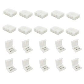 ZeniMart ledコネクター テープライト コネクタ 20個入り LEDストリップライトコネクタ 8mm 2ピン