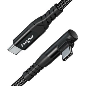 Fasgear USB Type-C �P�[�u�� L ���^ 60W/3A �}���[�d USB2.0 ���ϋv�i�C�����҂� i-Phone17/16 Galaxy S26 Ultra Note20 Mac-Book i-Pad Pro/Air �Ή� �i1.8m