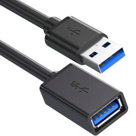 USB 延長ケーブル USB3.0 ケーブル 1m 5Gbps高速データ転送 タイプAオス-メス 高速データ転送 柔軟PVC外装 U盤/ハブ/キーボード/マウス等の周辺機器に接続